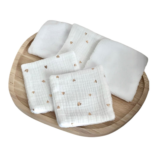 Lingettes lavables « cœur »
